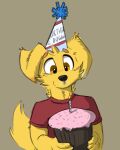 2026 5_fingers anthro arm_tuft biped bird_dog birthday birthday_cake black_line_art black_nose black_text blush blush_face blush_lines blushy brown_clothing brown_eyebrows brown_eyes brown_shirt brown_t-shirt brown_topwear cake candle candlelight canid canine canis cheek_tuft closed_smile clothed clothed_anthro clothed_male clothing colored colored_sketch cupcake dessert digital_drawing_(artwork) digital_media_(artwork) dipstick_ears domestic_dog ear_markings ear_tuft english_text eyebrows face_blush facial_tuft fingers fire floppy_ears fluffy fluffy_tail food front_view fully_clothed fully_clothed_anthro fully_clothed_male fur fur_tuft glistening glistening_eyes golden_retriever grey_background grey_blush grey_clothing grey_ear_tips grey_hat grey_headwear grey_text half-length_portrait hand_tuft happy happy_birthday hat head_tuft headgear headwear holding_cake holding_cupcake holding_food holding_object humanoid_hands hunting_dog labrador large_food lennox light lit_candle looking_at_food looking_at_object looking_down male male_anthro mammal monotone_body monotone_fur mouth_closed multicolored_ears neck_tuft number orange_ear_tips orange_eyebrows orange_eyes party_hat portrait raised_eyebrows red_clothing red_shirt red_stripes red_t-shirt red_topwear retriever shaded shirt simple_background sketch slim_anthro slim_male smile solo standing stripes t-shirt tail tan_background tan_eyes text text_on_clothing text_on_hat text_on_headwear topwear tuft wearing_hat wearing_shirt wide_eyed wubs_(ushel) yellow_body yellow_ears yellow_fur yellow_hands yellow_tail yellow_tuft