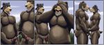 anthro balls bear beard black_nose bodily_fluids brown_body brown_fur butt comforting comic covering covering_crotch covering_self cum cumshot duo ejaculation erection facial_hair father_(lore) father_and_child_(lore) father_and_son_(lore) fur genital_fluids genitals grass hi_res holding_wrist incest_(lore) male male/male mammal mature_anthro mature_male musclegut muscular muscular_anthro muscular_male mutual_masturbation nature navel nipples nude nude_anthro nude_male outdoor_nudity outside parent_(lore) parent_and_child_(lore) parent_and_son_(lore) penis plant regret sampsonwoof son_(lore) standing tall_grass tongue tongue_out