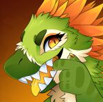 4_fingers anthro claws colored digital_drawing_(artwork) digital_media_(artwork) dinosaur dromaeosaurid eyelashes feather_hair feathers female feve finger_in_mouth fingers fur green_body green_fur multicolored_body multicolored_fur open_mouth prehistoric_species pseudo_hair pupils reptile saurischian scalie shaded sharp_teeth slit_pupils snout solo tan_body tan_fur teeth theropod tongue tongue_out yellow_eyelids yellow_eyes yellow_tongue