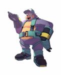 absurd_res anthro aquatic belly belt boots clothing footwear fur gloves handwear harness hat headgear headwear hi_res male mammal overweight pinniped purple_body purple_fur rotor_the_walrus sega shoes socks solo sonic_the_hedgehog_(series) speendlexmk2 thigh_strap tusks walrus
