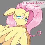 2026 bodily_fluids crying dialogue digital_drawing_(artwork) digital_media_(artwork) english_description english_text equid equine female feral fluttershy_(mlp) friendship_is_magic fur green_eyes grey_background hair hasbro hi_res horse long_hair looking_at_viewer mammal my_little_pony mythological_creature mythological_equine mythology pegasus pink_hair pony sad simple_background solo speech_bubble talking_to_viewer tears text thatponybell wings yellow_body yellow_fur