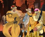 abdominal_bulge anal anal_penetration anthro arm_grab bowser canid canine dominant forced forced_exposure fox_mccloud from_behind_position genitals group gun half_naked hi_res isaaac_owo kiss_on_lips kissing koopa koopaling larger_dom lava male male/male mammal mario_bros masturbation morton_koopa_jr. muscular nintendo nipple_piercing nipples nude penetration penis piercing ranged_weapon restrained_arms roy_koopa scalie sex size_difference small_penis standing standing_sex star_fox trio vein walking weapon