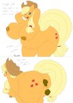  absurd_res anthro anthrofied anus applejack_(mlp) big_breasts big_butt blonde_hair blush bouncing_breasts breasts bubble butt clothing cowboy_hat cutie_mark earth_pony english_text equid equine eyelashes feces female flat_colors freckles friendship_is_magic green_eyes hair hasbro hat headgear headwear hi_res horse imaranx mammal my_little_pony navel navel_piercing nipple_piercing nipples nude one_eye_closed onomatopoeia open_mouth open_smile overweight overweight_anthro overweight_female piercing pony pose raised_tail scat smile sound_effects text yellow_tail 