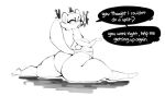  anthro athletic_wear big_butt butt concerned dialogue female flat_chested flexible foxialewd help_request huge_butt huge_hips huge_thighs kaz_(foxialewd) mammal monochrome mustela mustelid musteline pear-shaped_figure solo splits spread_legs spreading stoat talking_to_viewer thick_thighs true_musteline wide_hips 