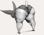  anthro barely_visible_genitalia barely_visible_pussy big_butt butt canid canine female fox foxialewd genitals huge_butt huge_hips huge_thighs looking_at_viewer mammal monochrome pussy solo stretching thick_thighs wide_hips 