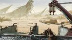  arknights arknights:_endfield box broken commentary company_name concept_art conveyor_belt copyright crane_(machine) damaged desert english_commentary highres no_humans official_art outdoors pipeline sand scenery watermark 