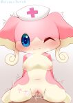  absurd_res anthro anthro_penetrated audino blush bodily_fluids breasts censored clothing clovergame0 cum cum_in_pussy cum_inside duo female female_focus female_on_human female_on_top female_penetrated fur genital_fluids genitals gradient_background hat headgear headwear hi_res human human_on_anthro human_penetrating human_penetrating_anthro ineffective_censorship interspecies japanese_text male male/female male/male male_on_anthro male_on_bottom male_penetrating male_penetrating_female mammal mosaic_censorship nintendo nurse_clothing nurse_hat nurse_headwear on_bottom on_top one_eye_closed penetration pink_body pink_fur pok&eacute;mon pok&eacute;mon_(species) pok&eacute;philia pussy sex simple_background tan_body tan_fur text vaginal vaginal_penetration video_games wink 