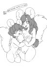  age_difference anthro areola big_breasts blush breast_squish breasts duo embrace female genitals guided_breast_grab hand_on_breast hi_res hug korean korean_text male male/female mammal nipples older_female open_mouth penis pubes rodent sciurid size_difference smaller_male smile squish text tod_d 