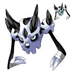  alternate_color blue_eyes bright_pupils claws commentary english_commentary fakemon full_body glalie highres hyshirey looking_at_viewer mega_pokemon no_humans official_style open_mouth pokemon pokemon_(creature) shiny_pokemon standing teeth transparent_background white_pupils 