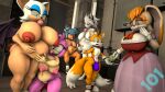  3d_(artwork) activision amy_rose anthro areola bandicoot belly belly_expansion belly_inflation big_belly big_breasts blue_hair breasts bubble_gum canid canid_demon canine chiropteran clothed clothing crash_bandicoot_(series) crash_team_racing_(series) crash_team_racing_nitro-fueled demon digital_media_(artwork) eulipotyphlan expansion female fox fur green_eyes group hair hedgehog hellhound helluva_boss hi_res huge_breasts inflation lagomorph leporid loona_(helluva_boss) makeup male mammal marsupial megumi_bandicoot membrane_(anatomy) membranous_wings miles_prower navel_fetish navel_poke nipples nude onehundredandone pink_body rabbit red_sclera rouge_the_bat sega smile sonic_the_hedgehog_(series) source_filmmaker thick_thighs vanilla_the_rabbit video_games white_body white_fur wings 