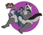  absurd_res anthro big_breasts breast_grab breast_play breasts canid canine canis coyote duo female female/female hand_on_breast hi_res mammal muscular muscular_anthro muscular_female reiane size_difference wolf yaudizz zenocoyote_(oc) 
