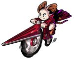3_toes 4_fingers 5:4 alpha_channel anthro bicycle bottomless bottomless_female clothed clothing coat dust feet female fingers frown furrowed_eyebrows hi_res mammal mina_(mina_the_hollower) mina_the_hollower morgan_guyer mouse murid murine notched_ear official_art pink_nose rodent small_nose solo speed_lines toes topwear trenchcoat vehicle wheel yacht_club_games