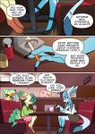 2025 absurd_res alcremie anthro beverage blue_body blue_eyes booth cigarette comic dialogue digital_media_(artwork) drinking_straw duo eeveelution english_text eyelashes female food fruit generation_1_pokemon generation_4_pokemon generation_8_pokemon glaceon glaisha_(odeko-yma) hi_res ivee_(odeko-yma) leafeon nintendo odeko-yma pikachu plant pokemon pokemon_(species) pokemon_mystery_dungeon restaurant ruby_cream_alcremie sitting spike_chunsoft strawberry strawberry_sweet_alcremie tail text