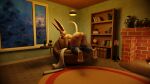 16:9 3d_(artwork) alcohol anthro beverage book brae_mcdoe-imanara_(cantgetprivacy) butt chair clothed clothing digital_media_(artwork) domestic_cat eyewear felid feline felis female fireplace furniture genitals glasses hairless hairless_cat hi_res inside justyschultzy mammal piercing presenting presenting_hindquarters rug smile solo sphynx_(cat) tail thick_thighs vulva widescreen wine