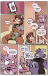  anthro canid canine clothing comic dialogue dirk_skunkdad father genitals hi_res humanoid_genitalia humanoid_penis male mammal mephitid parent penis shiny_skunk_(character) shinyluvdisc skunk son tony_amaretto underwear 