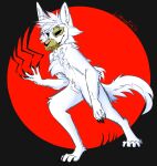 absurd_res anthro bared_teeth bone canid canine canis clawing claws fluffy hi_res male mammal mythological_canine mythological_creature mythology sixss sketch skull skull_dog teeth teeth_showing werecanid werecanine werecreature werewolf wolf