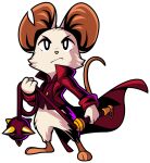 3_toes 4_fingers alpha_channel anthro big_ears border bottomless bottomless_anthro bottomless_female clothed clothing coat feet female fingers flail frown heroic_pose heroine mammal melee_weapon mina_(mina_the_hollower) mina_the_hollower morgan_guyer mouse murid murine notched_ear official_art pink_nose pose rodent shaded small_nose solo toes topwear transparent_border trenchcoat weapon whip yacht_club_games