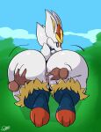 5_fingers ambiguous/ambiguous ambiguous_anthro ambiguous_focus ambiguous_gender ambiguous_human anal anal_fingering anthro anthro_focus anus big_butt biped butt carlos_jurado_cartoons cinderace disembodied_hand duo faceless_ambiguous faceless_character faceless_human fingering fingers fur generation_8_pokemon hi_res huge_butt human human_on_anthro humanoid_hands interspecies mammal nintendo pokemon pokemon_(species) pokephilia solo_focus tail white_body white_ears white_fur white_tail yellow_inner_ear