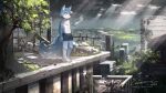 16:9 2026 3_toes 4k 5_fingers absurd_res ambient_bird anthro artist_name barefoot belly bent_arm big_tail biped black_boxers black_clothing black_outline black_underwear blue_arms blue_back blue_body blue_ears blue_fur blue_hair blue_hands blue_head blue_legs blue_tail blue_thighs boxers_(clothing) boxers_only branch building canid canine chest_tuft city cityscape clothed clothed_anthro clothed_male clothing cloud cloudy_sky colored concrete cursive day destroyed_building detailed_background english_description english_text eyebrows eyelashes feet fingers fluffy fluffy_tail fox fur fur_tuft glass grass hair hi_res horizon inner_ear_fluff kemono leaf light looking_offscreen mag_inu male male_anthro mammal metal multicolored_body multicolored_fur multicolored_hair navel orange_eyes outline outside partially_clothed partially_clothed_anthro partially_clothed_male pawpads pink_pawpads plant post-apocalyptic railing rooftop rubble sad shaded short_hair signature sky skyscraper solo standing sunlight tail text toes topless tree tuft underwear underwear_only white_arms white_belly white_body white_chest white_eyebrows white_face white_feet white_fur white_hair_tips white_hands white_inner_ear_fluff white_sclera white_text widescreen window