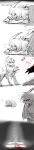 2026 absol absurd_res ambiguous_gender blood bodily_fluids claws comic digital_drawing_(artwork) digital_media_(artwork) duo english_text eyes_closed feral front_view fur generation_3_pokemon generation_7_pokemon hi_res horn long_image nintendo pokemon pokemon_(species) red_eyes rockruff simple_background sitting standing tall_image tenebscuro text
