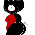  anthro canid canine canis fart fart_fetish female female/female fennecfoxxo_(artist) goth mammal spoopy_(fennecfoxxo) thick_thighs twerking wolf 