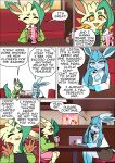 2025 absurd_res alcremie anthro beverage blue_body blue_eyes booth brown_eyes comic dialogue digital_media_(artwork) drinking_straw duo eeveelution english_text eyelashes female food fruit generation_1_pokemon generation_4_pokemon generation_8_pokemon glaceon glaisha_(odeko-yma) hi_res ivee_(odeko-yma) leafeon milkshake nintendo odeko-yma plant pokemon pokemon_(species) pokemon_mystery_dungeon restaurant ruby_cream_alcremie sitting spike_chunsoft star_eyes strawberry strawberry_sweet_alcremie tail text