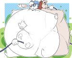  anthro canid canine canis digital_media_(artwork) domestic_dog duo everettpolarbear inflation male mammal talking_ben talking_hank 