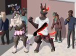 absurd_res anthro awsmgmer background_character balls being_watched belt belt_buckle blood blue_bottomwear blue_clothing blue_eyes blue_pants blue_shirt blue_sweater blue_topwear blue_turtleneck bodily_fluids bottomless bottomless_anthro bottomless_male bottomwear bracelet bracelet_(marking) briefcase brown_body brown_bottomwear brown_clothing brown_eyes brown_footwear brown_fur brown_hair brown_pants brown_sclera brown_shoes brown_skin brown_sweater brown_topwear buckle canid canine cellphone claws clothed clothed_human clothing dark_body dark_skin demon digital_drawing_(artwork) digital_media_(artwork) digitigrade ear_piercing electronics exhibitionism female female_human fennec_fox fluffy fluffy_chest footwear fox fully_clothed fully_clothed_human fur gauged_ear genital_fluids genitals glans glowing glowing_balls glowing_genitalia glowing_glans glowing_horn glowing_penis gold_(metal) gold_bracelet gold_jewelry gradient_balls gradient_horn gradient_penis green_clothing green_eyes green_highlights green_shirt green_topwear grey_bottomwear grey_clothing grey_footwear grey_pants grey_shirt grey_shoes grey_topwear group hair headphones hi_res highlights_(coloring) holding_briefcase holding_cellphone holding_object holding_phone holding_smartphone horn human hybrid invor_(awsmgmer) jewelry lidds_(dllgal) light_body light_skin looking_at_another male male_human mammal markings microskirt miniskirt multi_tail multicolored_clothing multicolored_footwear multicolored_shoes nameless_character no_underwear nonbinary_(lore) nosebleed orange_tabby pale_skin pants penetration penile penis phone piercing pink_bottomwear pink_clothing pink_microskirt pink_skirt pink_vibrator pink_vulva pleated_skirt precum precum_string procyonid public public_erection public_exposure purple_highlights purple_markings raccoon red_clothing red_glans red_hair red_markings red_shirt red_tail red_topwear sex_toy sex_toy_in_vagina sex_toy_insertion shirt shoes skirt smartphone spade_tail spiked_penis spikes spikes_(anatomy) striped_markings striped_tail stripes sweater tail tail_markings tan_body tan_hair tan_skin topless topless_anthro topless_female topwear true_fox turtleneck unusual_anatomy vaginal vaginal_fluids vaginal_fluids_on_leg vaginal_penetration vibrator vibrator_controller vibrator_in_vagina vibrator_on_penis vulva white_bottomwear white_clothing white_pants white_paws white_shirt white_topwear yellow_claws yellow_sclera