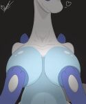  &lt;3 2d_animation animated anthro belly big_breasts breast_grab breasts dengon duo female first_person_view frame_by_frame hand_on_breast legendary_pok&eacute;mon loop lugia nintendo pok&eacute;mon pok&eacute;mon_(species) riolu simple_background tongue tongue_out video_games 