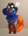  ailurid anthro big_breasts bodily_fluids breasts clothing doctor_(artist) dress female hi_res huge_breasts lactating mammal red_panda solo 