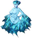  adult big_breasts blue_skin breasts earrings female fish_girl head_fins headfins jewelry large_breasts marine monster_girl nintendo nipples nude ocarina_of_time older plain_background princess_ruto purple_eyes simple_background solo the_legend_of_zelda the_legend_of_zelda:_ocarina_of_time unknown_artist video_games white_background yurizuka_(sergeant_heart) zora zotaro515 