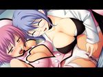  2girls blush breasts choker doctor fingering glasses multiple_girls nurse oneechan_no_shuuchuu_chiryou! panties pussy_juice tail_skid through_panties underwear wet wet_panties yuri 