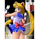  1girl bdsm bishoujo_senshi_sailor_moon blonde_hair blue_eyes bondage bound chained chains enema long_hair onoe panties pantyshot sailor_moon tsukino_usagi underwear very_long_hair 