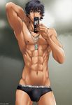  1boy calvin_klein male male_focus muscle photo_(object) picture solo underwear 