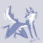  2022 3_toes 4_fingers all_fours anthro bedroom_eyes blue_body blue_fur breasts canid canine canis digital_drawing_(artwork) digital_media_(artwork) digital_painting_(artwork) feet female fingers fluffy fluffy_ears fluffy_tail fur grey_background half-closed_eyes illumination_entertainment inner_ear_fluff long_legs long_tail looking_at_viewer mammal multicolored_body multicolored_fur narrowed_eyes neck_tuft nude paws porsha_crystal seductive shaded signature simple_background simple_coloring simple_eyes simple_shading sing_(movie) sketch sketchy smile solo sweet.lemons toes tuft two_tone_body two_tone_fur white_body white_fur wolf 