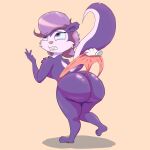  absurd_res anthro big_butt butt clothing female fifi_la_fume hair hi_res huge_butt maldoando mammal mephitid simple_background skunk solo tiny_toon_adventures underwear warner_brothers wedgie 