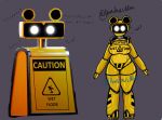  big_breasts breasts english_text female five_nights_at_freddy&#039;s five_nights_at_freddy&#039;s:_security_breach hi_res hondausmina humanoid scottgames slightly_chubby solo text thick_thighs video_games wet_floor_bot_(fnaf) wide_hips yellow_body 