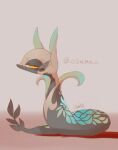  ambiguous_gender azre black_body feral leaf_tail looking_at_viewer low_res nintendo pink_background pok&eacute;mon pok&eacute;mon_(species) serperior signature simple_background solo video_games white_body yellow_eyes 