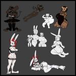  ahegao anthro big_breasts big_butt body_stocking bodysuit braided_hair breasts butt clothing cultiste female goth hair hi_res jewelry lagomorph leporid looking_pleasured mammal mouse murid murine punk rabbit rodent sciurid skinsuit slim solo tight_clothing wide_hips 