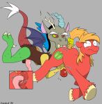  2020 anal animal_genitalia animal_penis anthro anthro_on_feral antlers anus bestiality big_macintosh_(mlp) chimera cutie_mark discord_(mlp) draconequus duo earth_pony equid equine equine_penis eyebrows feral freckles friendship_is_magic genitals grey_background hasbro hi_res hooves horn horse licking male male/male mammal my_little_pony oral penis pony puffy_anus red_body red_eyes rimming sex simple_background strebiskunk tail_grab tongue tongue_out wings yellow_sclera 