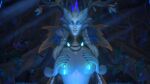  3d_(artwork) antlers areola big_breasts blizzard_entertainment blue_body bodily_fluids breast_grab breasts cleavage clothed clothing digital_media_(artwork) female glowing glowing_eyes hand_on_breast hi_res horn horned_humanoid humanoid lactating nipples not_furry solo video_games warcraft winter_queen zentaeron 