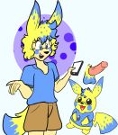  anthro bottomwear clothing disembodied_penis eyewear feral furboi_(furboi_pine) genitals hi_res male nintendo penis pikachu pok&eacute;mon pok&eacute;mon_(species) retrochu shirt shorts solo topwear video_games 