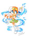  2018 5_fingers alpha_channel anthro blue_eyes clothed clothing diawaterfalls echidna eyelashes female fingers footwear gloves handwear holding_object holding_pencil mammal monotreme orange_body pencil_(object) sandals sega signature simple_background solo sonic_adventure sonic_the_hedgehog_(series) tikal_the_echidna transparent_background video_games 
