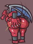  bent_over butt demon demon&#039;s_crest firebrand gargoyle gargoyle&#039;s_quest hi_res looking_at_viewer male red_arremer red_body slap spanking tehsquishyray video_games wings 