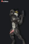  anthro canid canine canis dire_(fortnite) epic_games fortnite hi_res lancethewereyena male male/male mammal muscular muscular_male myself pinup pose solo video_games were werecanid werecanine werewolf wolf 
