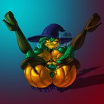  absurd_res anus big_breasts big_butt breasts butt elemental_creature flora_fauna genitals halloween hi_res high_heels holidays look_at_you monster_girl_(genre) plant pumpkin_head pussy rashchaos signature spread_legs spread_pussy spreading tagme thick_tights 