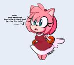  accessory amy_rose anthro clothed clothing dialogue eulipotyphlan female gloves green_eyes hair handwear headband hedgehog hi_res humor looking_at_viewer mammal mimiipyon_(artist) pink_hair sega sketch solo sonic_the_hedgehog_(series) 