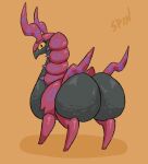  all_fours ambiguous_gender antennae_(anatomy) big_butt butt feral hi_res huge_butt looking_at_viewer looking_back multicolored_body nintendo nude pok&eacute;mon pok&eacute;mon_(species) scolipede solo spinneborg video_games 