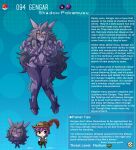  description duo female gengar hair hi_res human humanoid kinkymation long_hair male mammal nintendo pok&eacute;mon pok&eacute;mon_(species) pok&eacute;morph purple_body purple_hair purple_skin red_eyes smile species_description species_sheet video_games yellow_eyes 