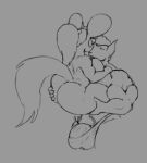  2021 anthro balls biceps big_bulge big_butt big_muscles blugloo breasts bulge butt butt_grab canid canine canis clothing domestic_dog duo female fur genitals hair hand_on_butt humanoid_genitalia imminent_sex kissing low_res male male/female mammal mouse murid murine muscular muscular_anthro muscular_male nude pecs penis rodent simple_background size_difference standing thesquarestart thick_thighs underwear 